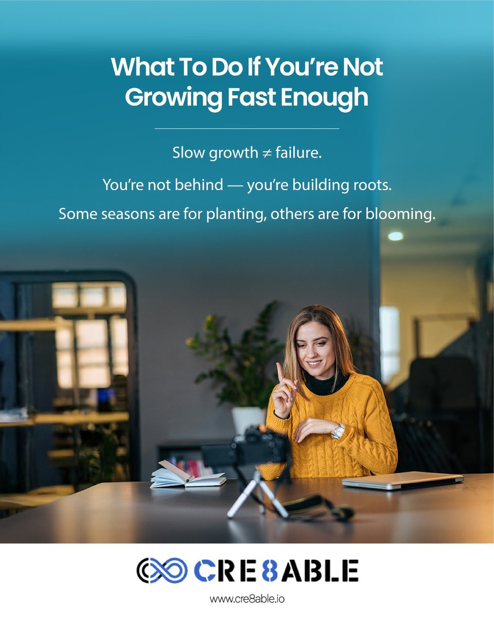 cre8ableio's tweet photo. Slow growth isn’t failure - it’s foundation. 🌱
Build habits, systems &amp; trust. The bloom comes later.

#SlowGrowth #CreatorJourney #PatiencePays #KeepBuilding #Cre8able https://t.co/XOZdMlBv29