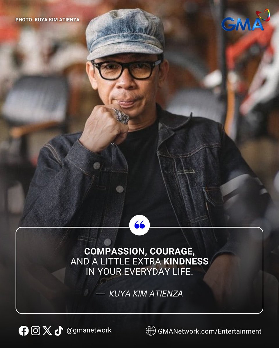 gmanetwork's tweet image. Always be kind. 🤍 

In a recent Facebook post, Kuya Kim Atienza shares a heartfelt message about compassion, courage, and a little extra kindness. 🙏 

#KapusoTalks #KuyaKimAtienza