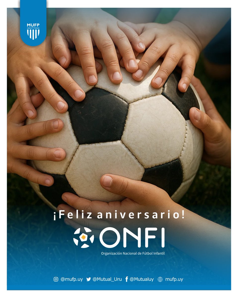 ⚽️ ¡𝐅𝐞𝐥𝐢𝐳 𝐚𝐧𝐢𝐯𝐞𝐫𝐬𝐚𝐫𝐢𝐨, @𝐨𝐧𝐟𝐢_𝐮𝐲ⵑ

Celebramos junto a quienes siembran la pasión desde la infancia, formando no solo futbolistas, sino también valores que acompañan para toda la vida. 💙

#MásQueUnGremio