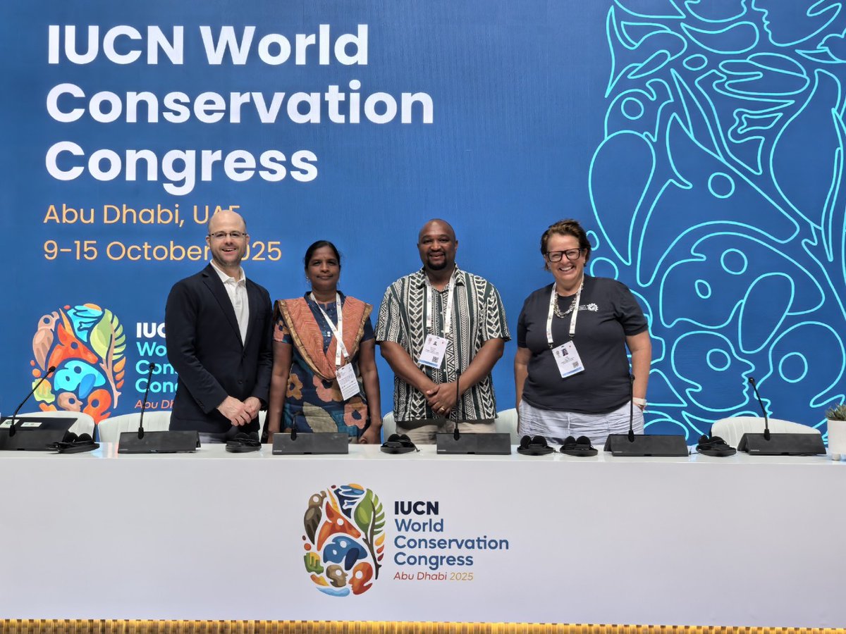 mssrf's tweet image. Dr. Velvizhi S. (Area Director,  Coastal and Marine Resources Programme, MSSRF) receiving the @HUAWEI_TECH4ALL #Tech4Nature Award at the @IUCN World Conservation Congress in 📍 Abu Dhabi on 13th October—a moment that reflects the collective effort of communities, partners, and…