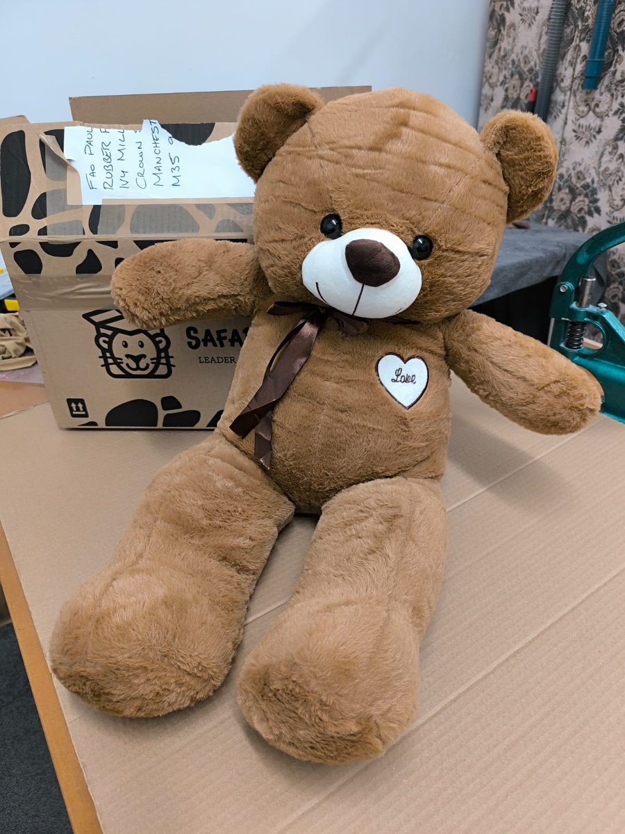 Whatever type of bear you are our measuring service will ensure your perfect fitting suit, this lovable guy just arrived in the post for his fitting