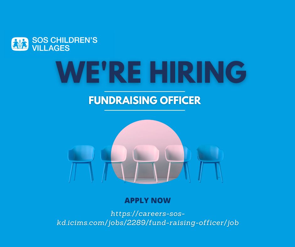 We’re hiring a Fundraising Officer in Kumasi! Join SOS Children’s Villages in Ghana to lead donor engagement and support our mission of caring for children and families. 
Apply if you’re passionate, dynamic, and results-driven.
#Hiring #Fundraising