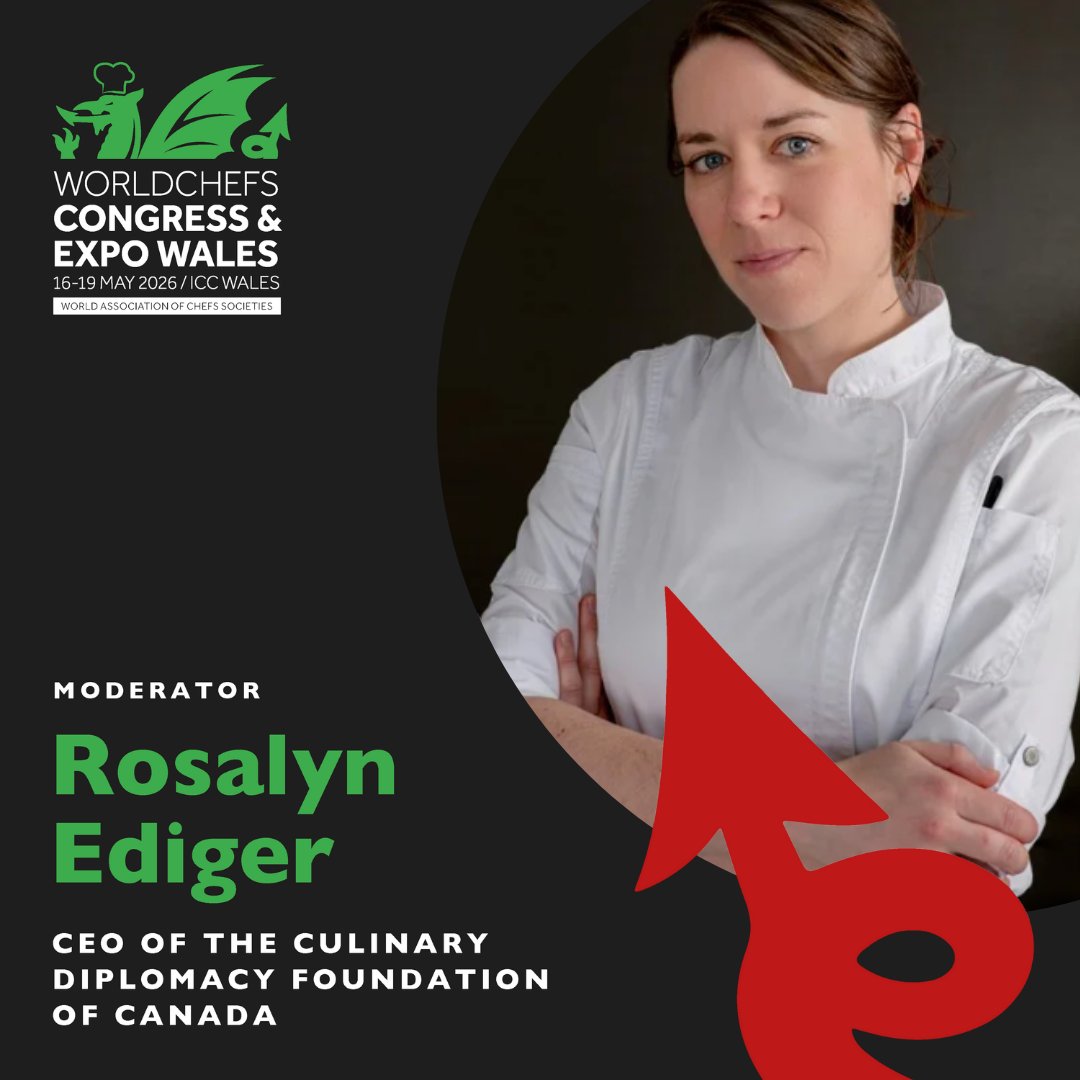 Meet Rosalyn Ediger, moderator of the panel “Shaping the Future of the Culinary Industry” at Worldchefs Congress &amp; Expo 2026! 🏴󠁧󠁢󠁷󠁬󠁳󠁿 

Our Early Bird offer ends on October 31st. Secure your spot 👉 worldchefscongress.org/register/

#ThisIsWorldchefs #WorldchefsCongress2026 #WorldchefsCongress