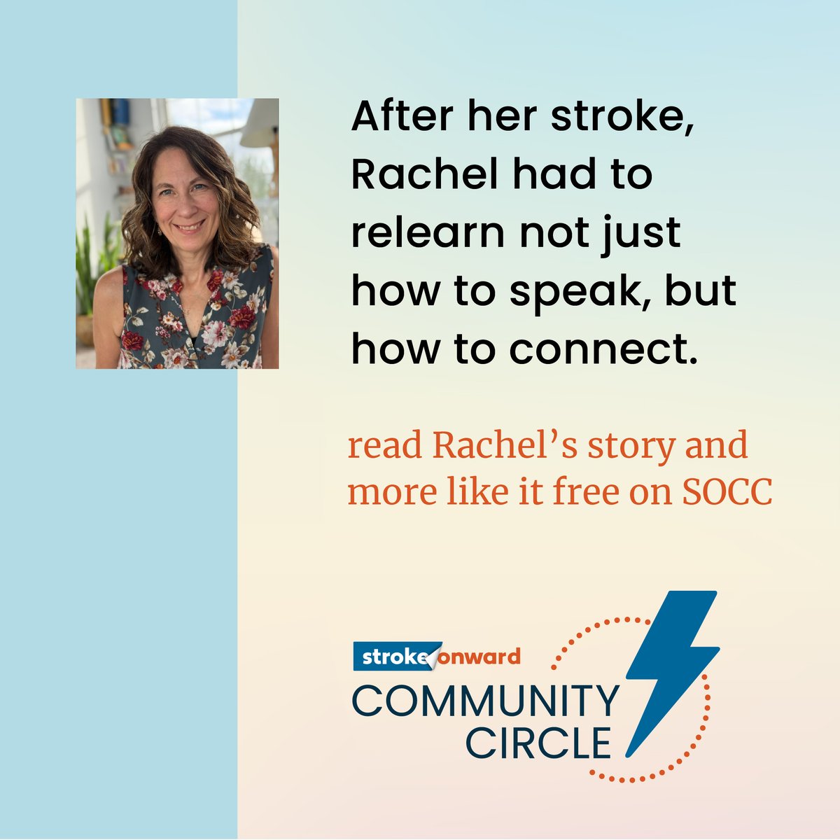StrokeOnward's tweet image. After her stroke, Rachel found new ways to connect — with others and herself. Recovery is about rediscovering meaning and adapting to change.
See Rachel’s story and more like it on SOCC:
🔗 circle.strokeonward.org/c/so-well-said…
#LifeAfterStroke #StrokeRecovery #StrokeOnward #SOCC
