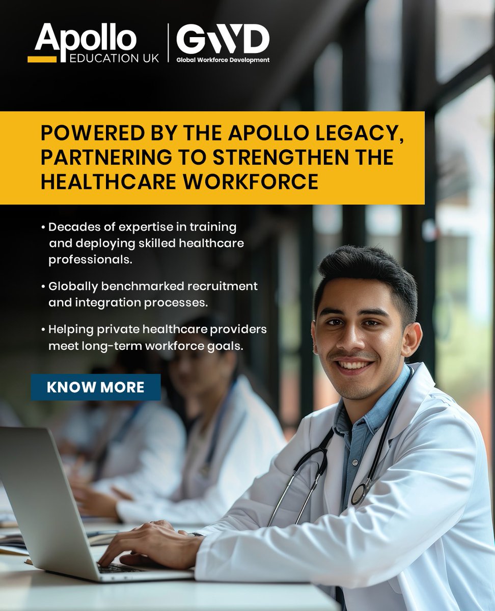 At #AEUK, we leverage decades of Apollo’s legacy in #healthcare education, training &amp; recruitment to address one of the sector’s most pressing challenges: the growing workforce gap. Our approach goes beyond filling vacancies; it’s about building sustainable healthcare ecosystems.
