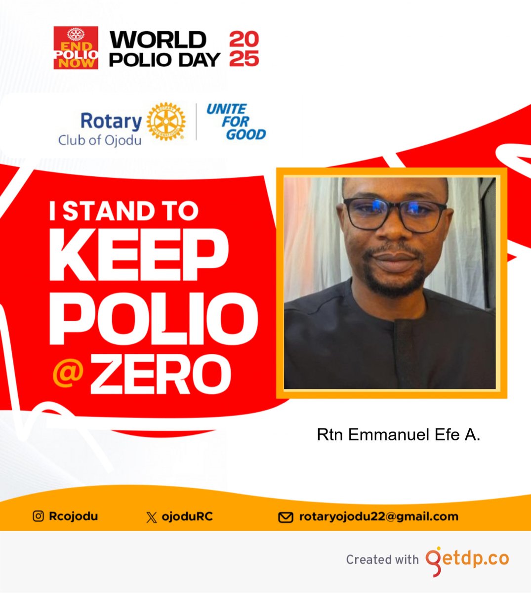 Together, we can #EndPolioNow 💉🌏

#WorldPolioDay #EndPolioNow #KeepPolioAtZero #RotaryInternational #Nigeria #PublicHealth #TogetherWeCan #VaccinesWork #Rotary #Hope #HealthForAll