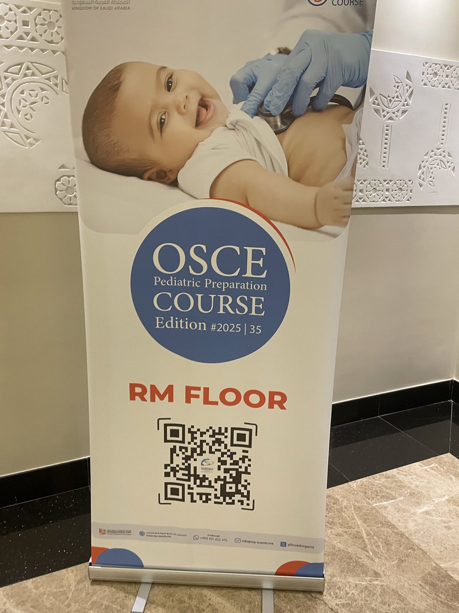 تشرفت بدعوتي كمختبر لأطباء الأطفال في أعرق دورة تدريبية في التخصص بالمملكة في عامها ال ٣٥ ، بالتوفيق لزملاء المهمة  ويارب يكون نقاشنا  ذكرى سعيدة في مسيرتكم المهنية .
شكرا للجنة المنظمة على التنظيم الاحترافي  وحسن الاستقبال و التعامل الراقي 

#OSCE_Pediatric_course_edition_35