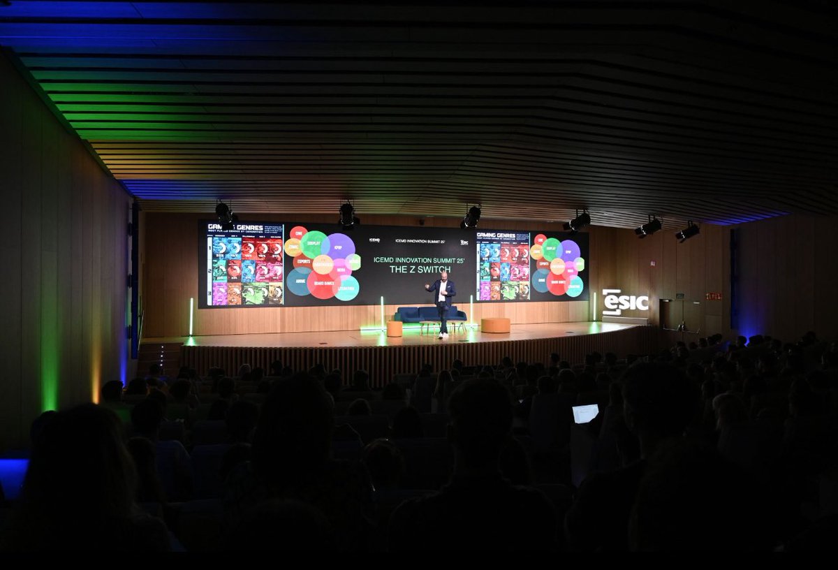 Una locura el #InnovationSummit 2025 – The Z Switch de <a href="/ESIC_University/">ESIC</a> - <a href="/icemd/">ICEMD – Instituto de Innovación de ESIC</a>. Gracias por contar conmigo para explicar como el gaming y sus industrias asociadas puede convertirse en el punto clave de conexión con la GenZ.