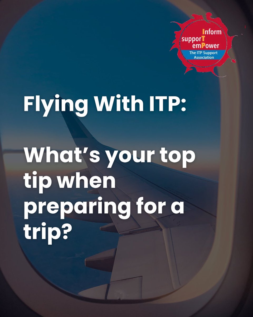 ITPSupportAssoc's tweet image. Is it safe to fly when you have Immune Thrombocytopenia? This question requires a personalized assessment, but here are some general considerations regarding platelet counts:
Platelet Count ≥30: There is generally considered to be little risk of bleeding during air travel at…