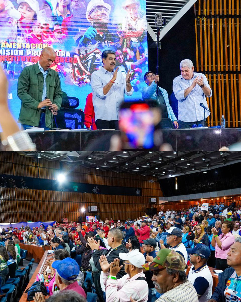 AyalaAy60's tweet photo. 🔥 ¡ORDEN DEL DÍA! 🔥
@NicolasMaduro se juramenta con la Constituyente Obrera y pisa firme:
"¡No me dejen por fuera de las asambleas de base!"
🚀 Rumbo al Gran Congreso Obrero (14-16 dic).
El poder nace del pueblo. ¡Vamos por más!
#PoderObrero #ConstituyenteObrera #Maduro 🇻🇪 https://t.co/lxPtblfQ2y