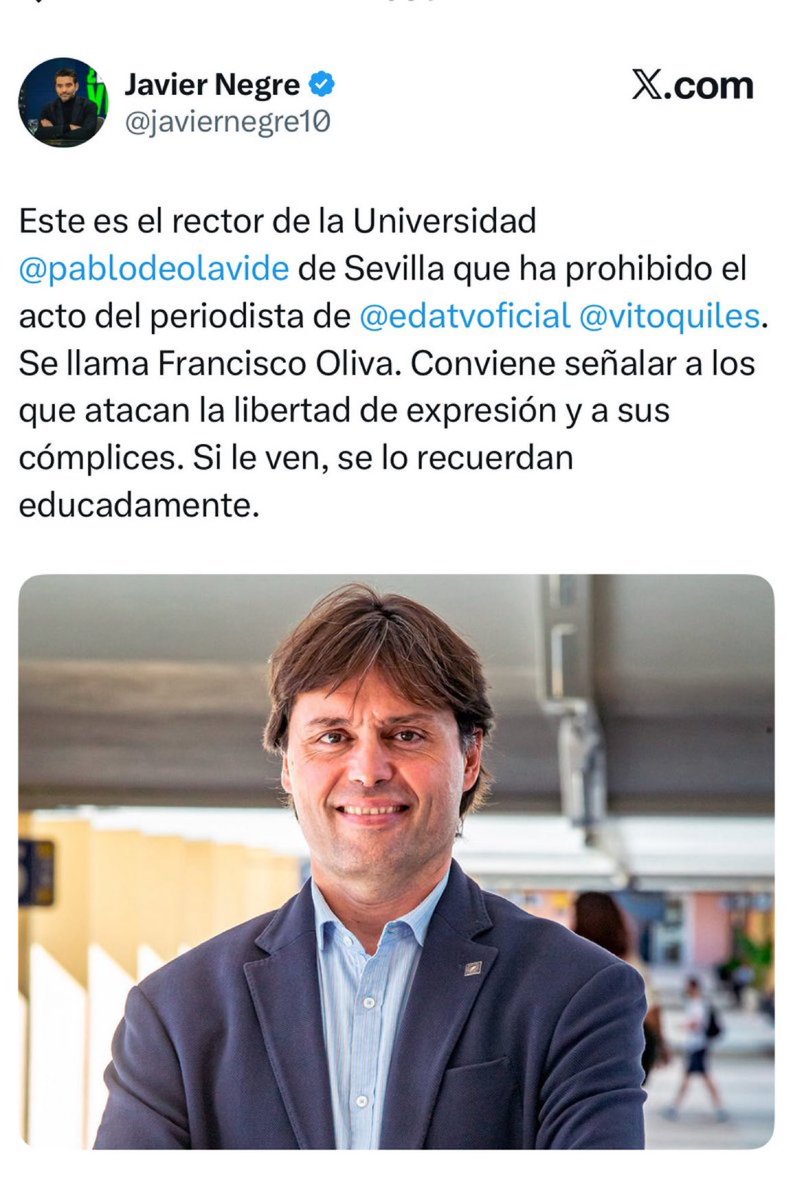 Yo también quiero mostrar todo mi apoyo a nuestro rector y denunciar este señalamiento impropio de una sociedad democrática. Dejad de manosear las universidades.