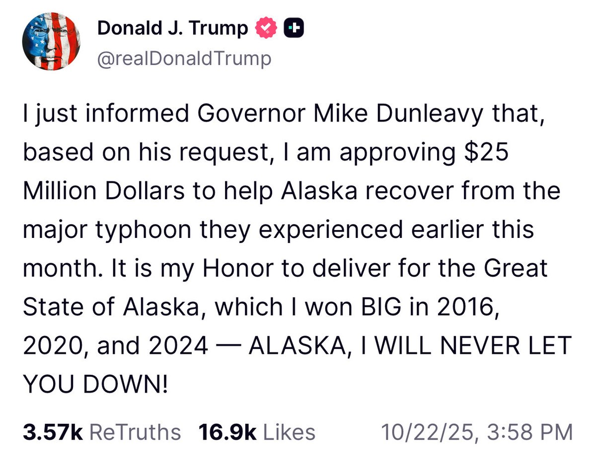 patriottakes's tweet image. Alaska: $25 million
Argentina: $40 billion
