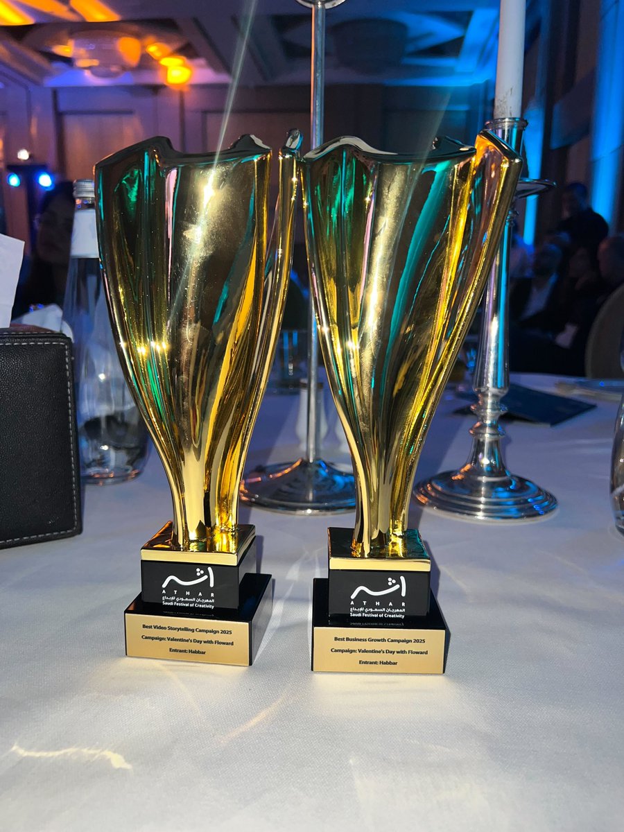 الحمد لله ❤️ إعلان فلاورد الفلانتاين 2025 كسب 2 golds في مهرجان الابداع السعودي <a href="/Atharfestivalsa/">Athar Saudi Festival of Creativity</a> :
🏅Best Campaign for Business Growth
🏅Best Campaign for Video Storytelling

الفوز ده إهداء للتيم كله ولشريكنا الابداعي <a href="/Habbaring/">حبار</a> اللي دايما بييجوا بأفكار كرييتف وجريئة 👏👏