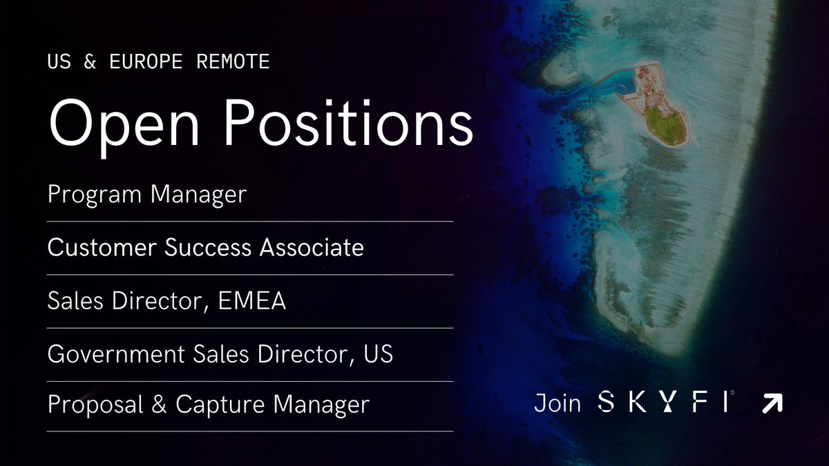 Your next mission starts here. 

Join SkyFi and help make Earth intelligence simple, fast, and accessible. 🌍

Check our open roles today: