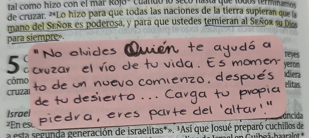 Una FE visible. Un recordatorio tangible de lo que Dios hace en tu vida: tu testimonio para las siguientes generaciones.
Josué 4
#rpsp