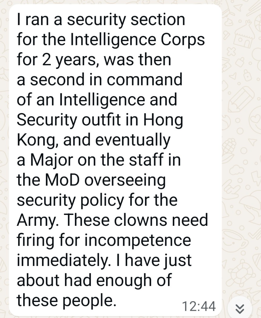 After watching my video about government incompetence regarding Digital ID outsourced by The Tories to Romania ,🤦 which was carried out at an unsecured site and was breached and they didn't even know  costing £400 million at the time ...
I got this message
👇👇👇👇