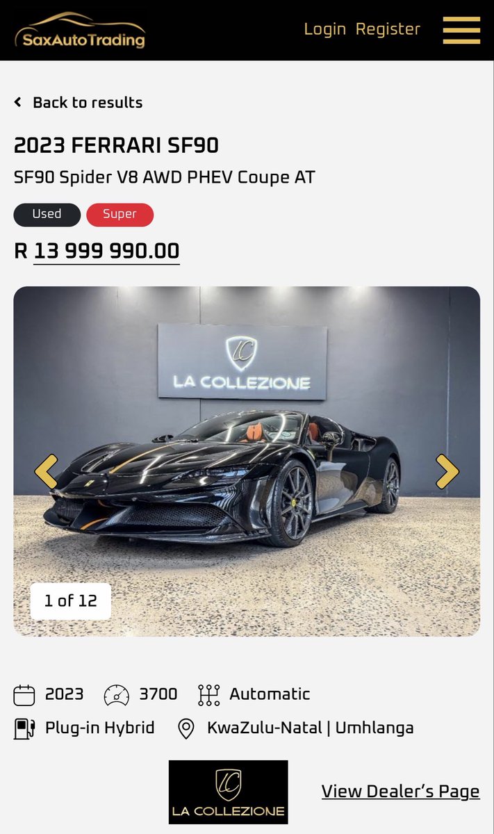 saxautotrading's tweet photo. The 2023 Ferrari SF90 Spider is the pinnacle of Ferrari performance, blending record-breaking speed with open-top excitement. 0–100 km/h in 2.5 secs, this is truly fastest Ferrari Convertible ever built! Available on SAX AUTO TRADING, link in here 👇

https://t.co/6MCc3iJljF

#saxautotrading #ferrarisf90 #ferrarisupercar #supercars #trend