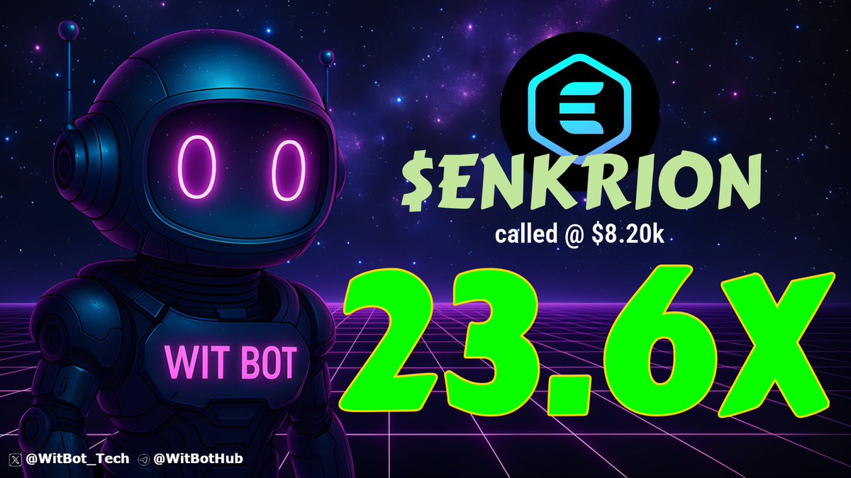 WitBot_Tech's tweet image. the strength is unreal on $ENKRION. now trading at 23.6X. $SOL