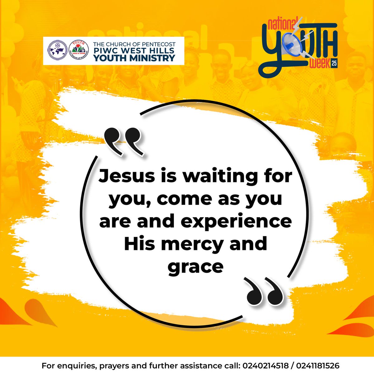 PIWCWH_Youth's tweet image. No Jesus No Life.😊

#NYW25
#GoAndTell