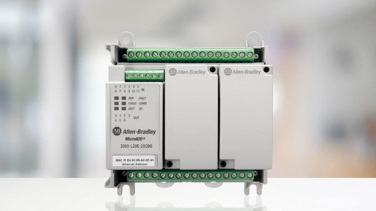 ROKAutomation's tweet image. Faster setup. Easier integration. Develop smarter machines with the new Micro820 L20E controllers. Discover more. rok.auto/3WlgMwg