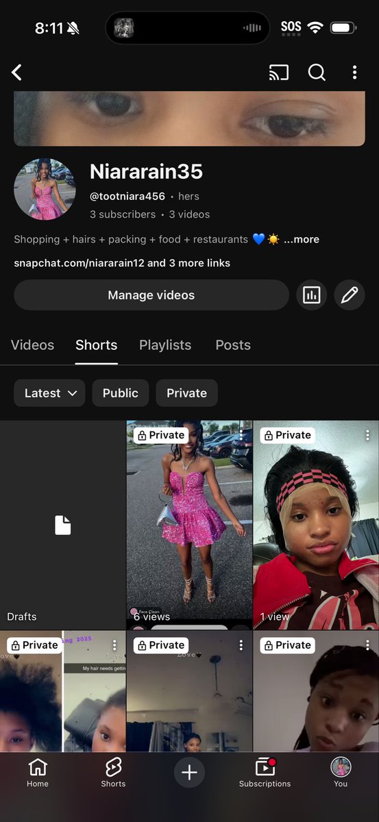 My YouTube name is @tootniara456 on YouTube and please it on comment for chats