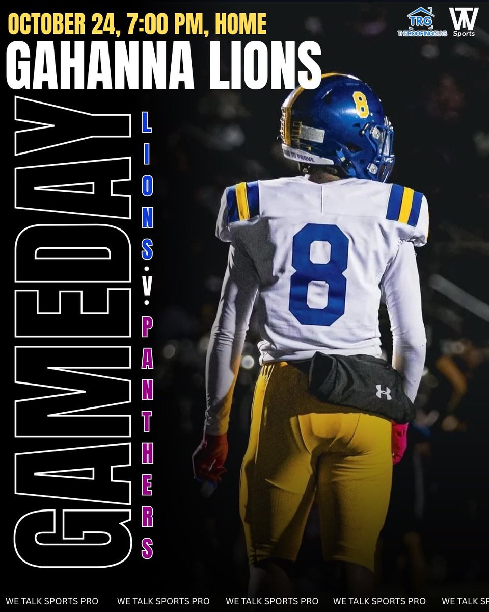 It’s that day again….GAMEDAY!  See you tonight Gahanna! #WeAreLions #BleedThisBlue #EarnIt