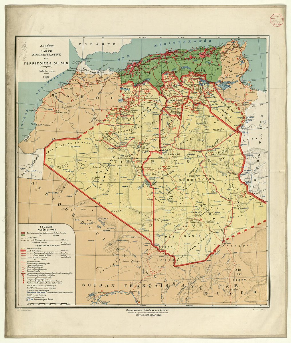 vintagemapstore's tweet photo. French Algeria, 1927 https://t.co/rddLZpZDmy