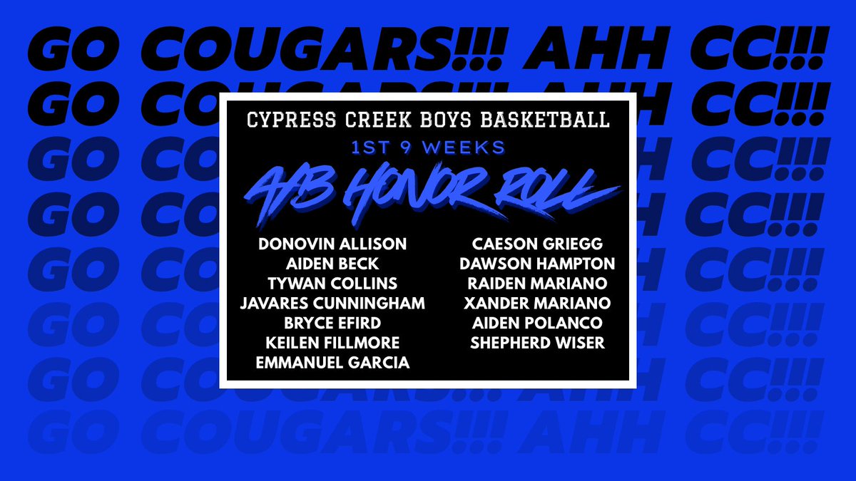 Ahh CC!
<a href="/CyCreekBooster/">CyCreekBooster</a> <a href="/CyCreekAthletic/">Cy Creek Athletics</a>