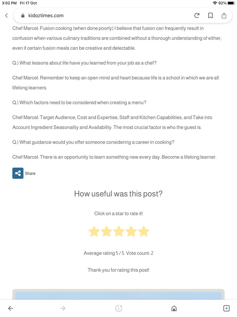 My Food Article: An interview with Chef Marcel for Kidoz Times Newspaper, Jordan Amman.
#food #cheflife #chef #foodie #aviationauthor