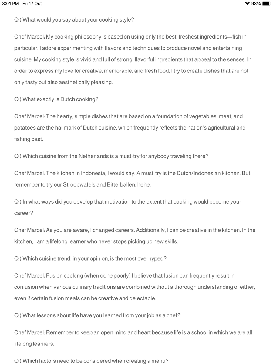 mohd_ridakhan's tweet image. My Food Article: An interview with Chef Marcel for Kidoz Times Newspaper, Jordan Amman.
#food #cheflife #chef #foodie #aviationauthor