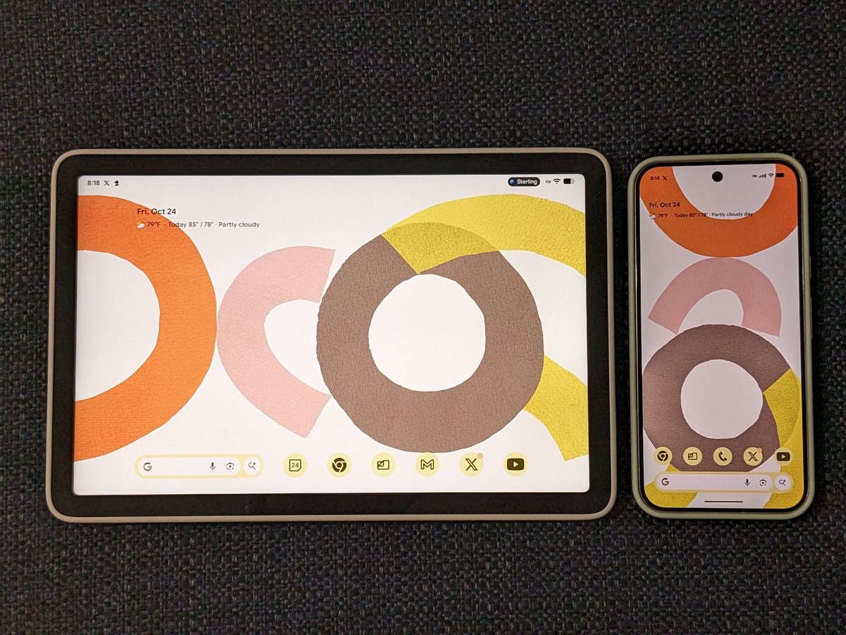 GreenShades9's tweet image. I decided to rotate this wallpaper and I&apos;m glad with the results, mainly that At A Glance stayed with dark text. 

#GooglePixel #PixelTablet #TeamPixel