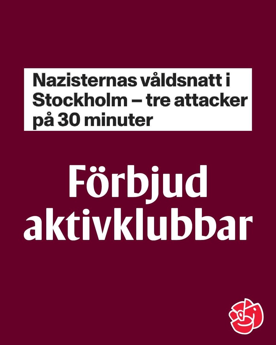 Nazister organiserade i ”aktivklubbar” ger sig ut på stan och misshandlar invandrare.
Regeringen måste agera!