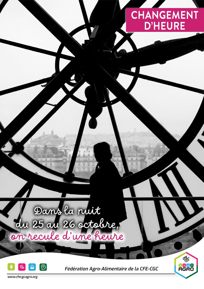 🕰️ Le passage à l’#heure d’hiver, c’est ce week-end !
Une heure de repos en plus pour recharger les batteries 🍂😌
Pensez à ajuster vos montres pour rester synchro !