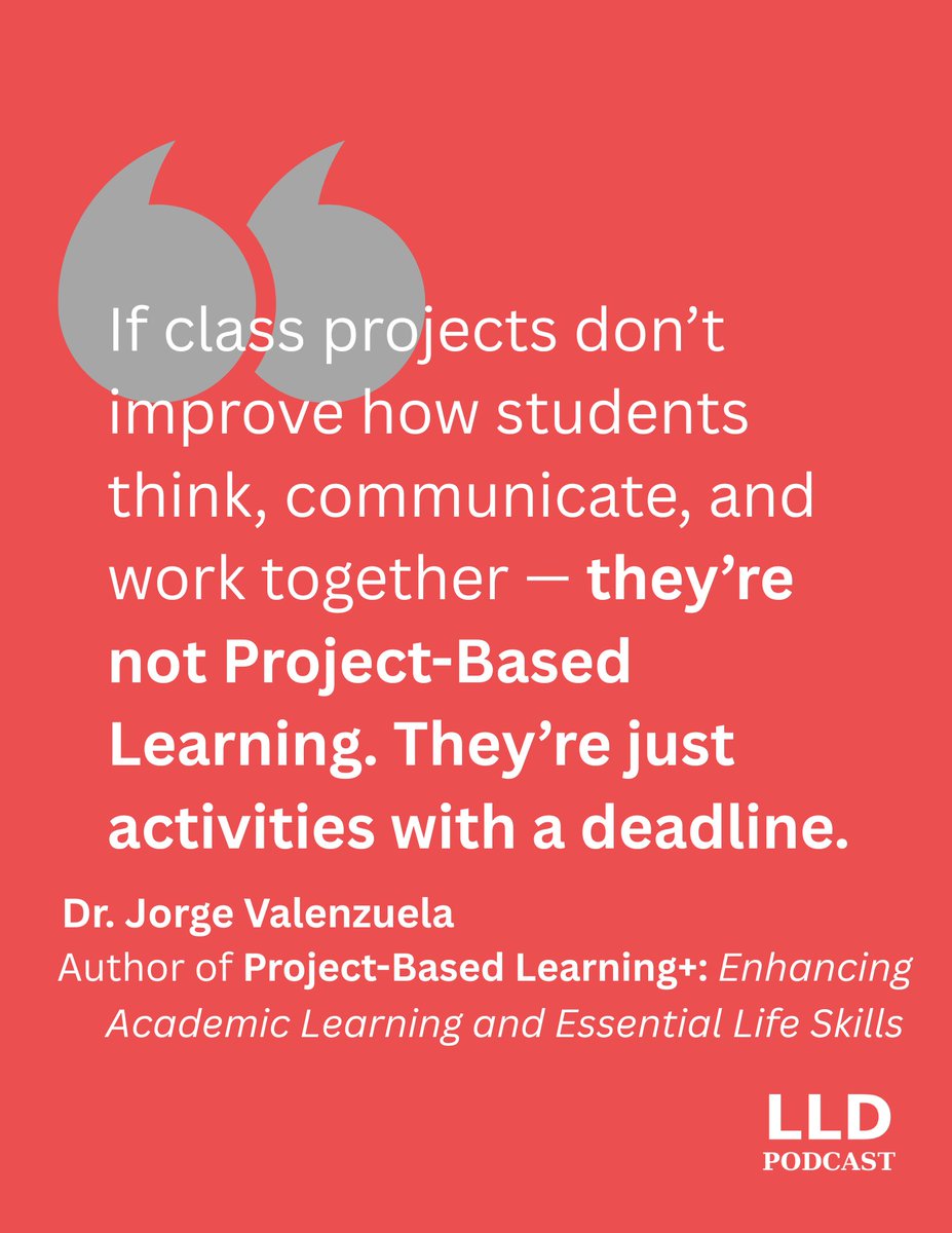 JorgeDoesPBL's tweet image. If class projects don’t improve how students think, communicate, and work together — they’re not Project-Based Learning.
They’re just activities with a deadline.
That’s why I created PBL+ — to make learning meaningful again.
#PBLplus #Education #TeachingAndLearning…