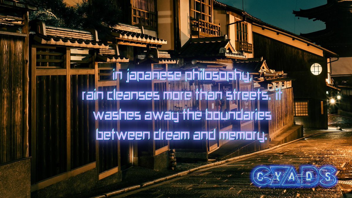cyads's tweet photo. In Japanese philosophy, rain isn't just weather. It's a meditation on impermanence. Itomori Rain understands this.

Stream-Link in bio.

#CYADS #Nightshift3r #Itomori #YourName #KimiNoNaWa #MonoNoAware #TokyoRain #Synthwave #物の哀れ https://t.co/Wp9I16lRBl