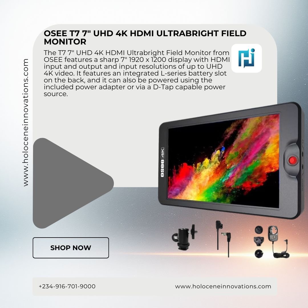 holoceneinnovat's tweet image. Experience unparalleled clarity with the OSEE T7 7&quot; UHD 4K HDMI Ultrabright Field Monitor!

Click link in bio our website

Call +2349167019000 for enquiries

#osee #4kmonitor #fieldmonitor #filmmaking #videoproduction #contentcreation #cameragear #filmmaker #cinematography #video