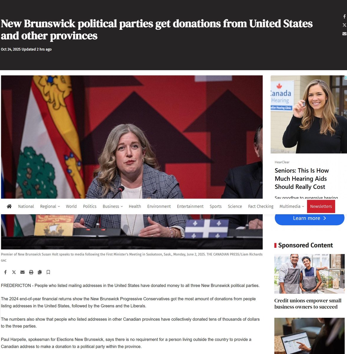 Okay, here's something that needs to change PRONTO. Elections NB can't enforce donation rules - the House is sitting now - bring in the amendment. And how much MAGA money did the Higgs campaign receive? <a href="/Gov_NB/">Government of NB</a> <a href="/DavidHickey/">David Hickey</a> <a href="/DavidCCoon/">David Coon</a> <a href="/CBCNB/">CBC New Brunswick</a> <a href="/CTVAtlantic/">CTV News Atlantic</a> <a href="/TJProvincial/">Telegraph-Journal</a>