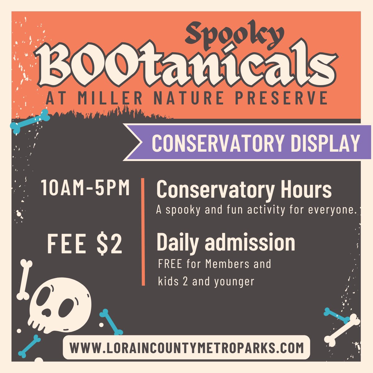 Celebrate fall at Miller Nature Preserve’s Spooky BOOtanicals this September and October! Discover unique plants, seasonal decorations, and family-friendly fun. Open daily 10 a.m.–5 p.m.; $2 admission, free for members and kids 2 &amp; under. 2739 Center Rd., Avon.