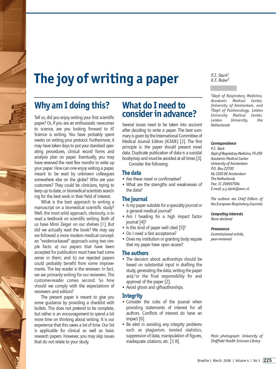 ScholarshipfPhd's tweet image. The Joy of Writing a Paper