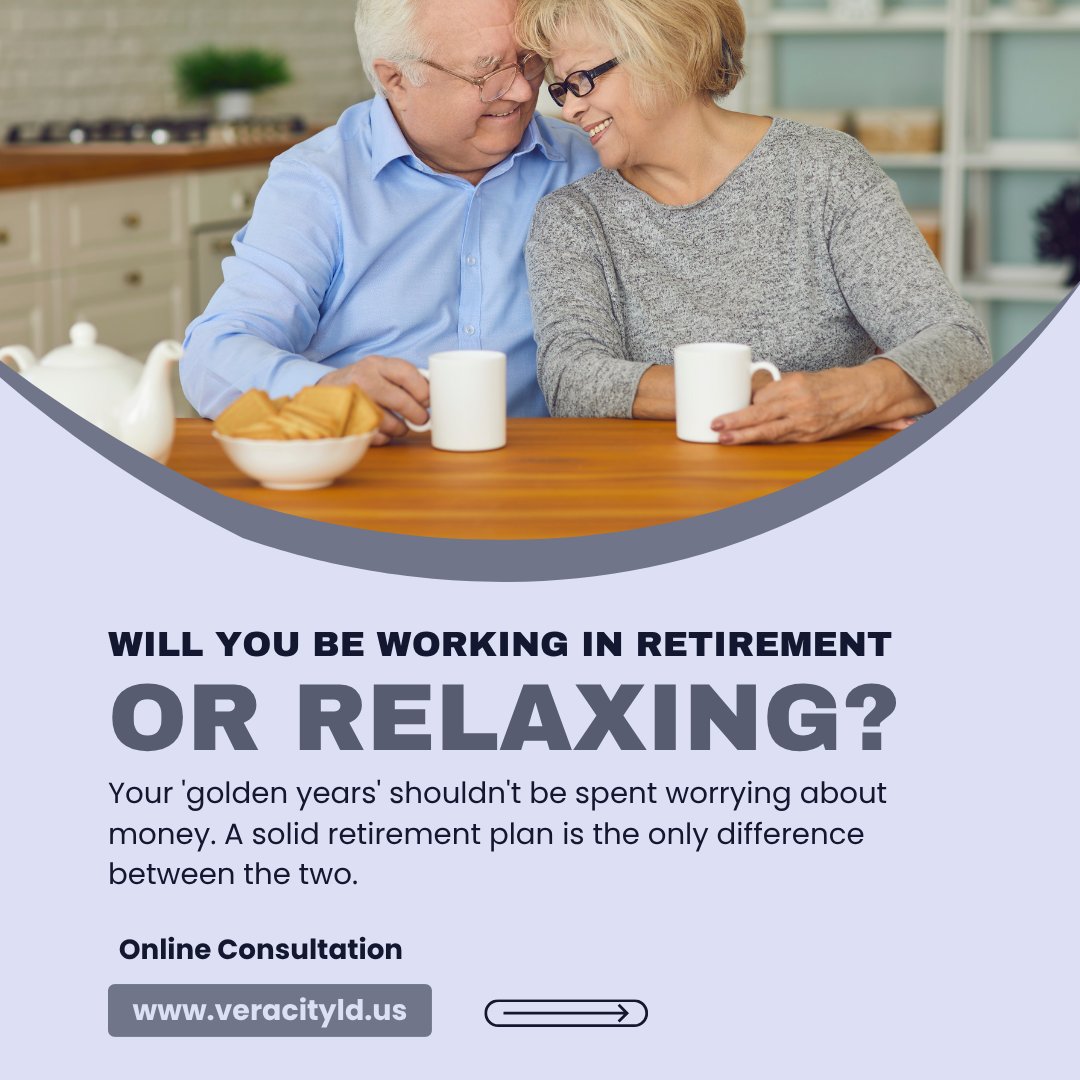 veracityld's tweet image. Retirement shouldn’t be uncertain, it should be planned.
At Veracity LD, we help you create a clear strategy for income, taxes, and long-term security, so your golden years are about living, not worrying. 🌅

🌐 veracityld.us
| 📞 +1 817-690-9889
#VeracityLD