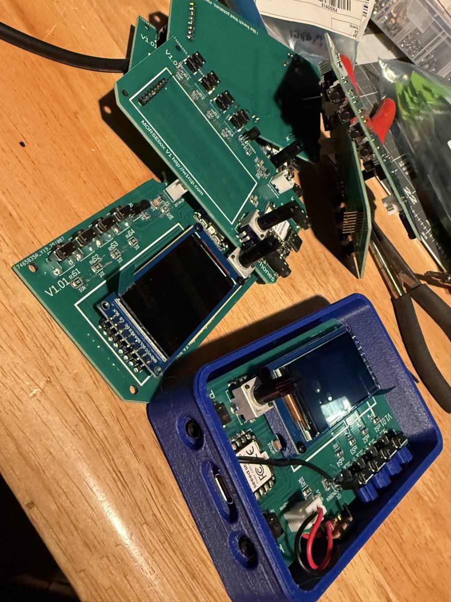 I received enough parts to finish some CW tutors. In stock for a short time at w1rcp.com and still have three more finished tonight. This was a short run while I get things set up for bigger production.