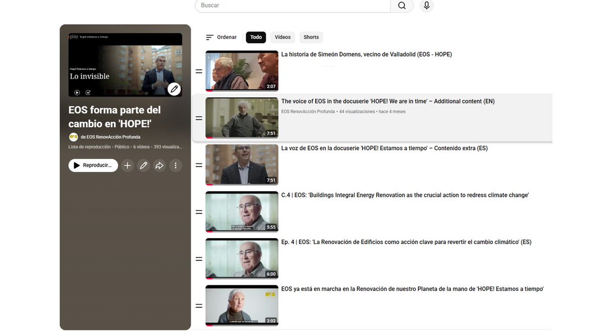 EOSRenovAccion's tweet image. 🌍 24 de octubre – Día Internacional contra el Cambio Climático

En EOS apostamos por #renovar, #ahorrar y #transformar nuestros #edificios para #descarbonizar.

📺📺Porque estamos a tiempo, como en la #docuserieHOPE. 

💡 Serie disponible en @rtveplay: rtve.es/play/hope/