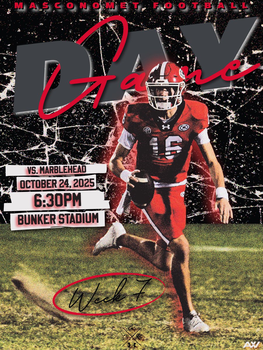 Tri-Town, GET UP - IT’S GAME DAY!!!

🆚  Marblehead
📆 October 24th, 2025
📍 Bunker Stadium
⌚️ 6:30pm
📺 fan.hudl.com/usa/ma/boxford…
👔 White Out
-
#RollSco | #WeClimb | #WinTheFray | #MascoFootball