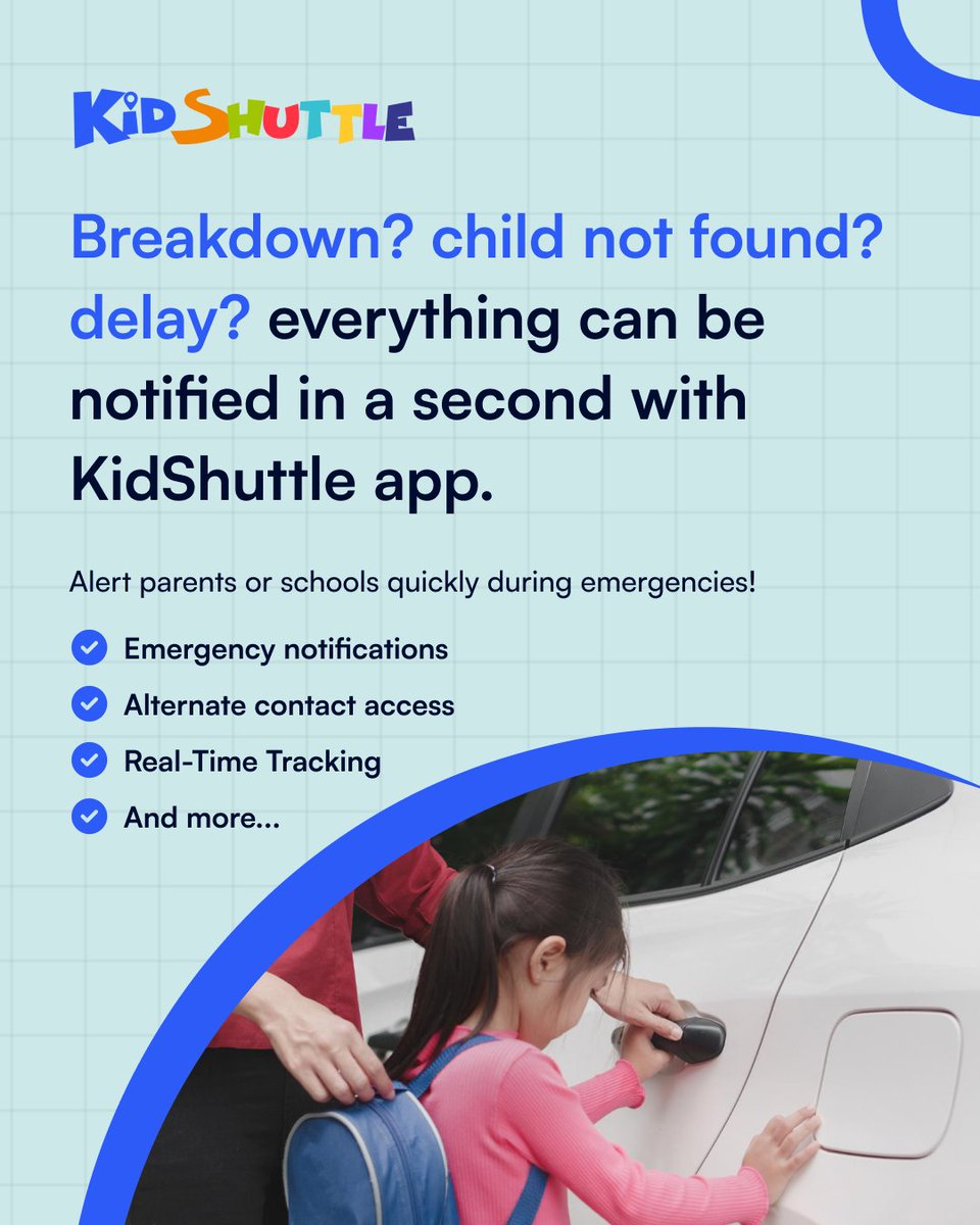 KidShuttleApp's tweet image. Breakdowns, delays or unexpected route changes ? emergencies can happen anytime. But not with Us!

 -Emergency notifications
 -Alternate contact access
 -Real-time tracking
 
Book free demo:
kidshuttleapp.com/Contact-Page

#FleetManagementSoftware #StundentTrasportationSoftware #busride