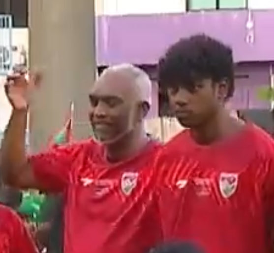 Why the fuck is Muizzu’s son Umair playing in this match? Is he some world class Maldivian football prodigy now? There are hundreds of young players out there grinding every single day, sweating, bleeding, fighting for a spot, for exposure and this kid just walks onto the pitch