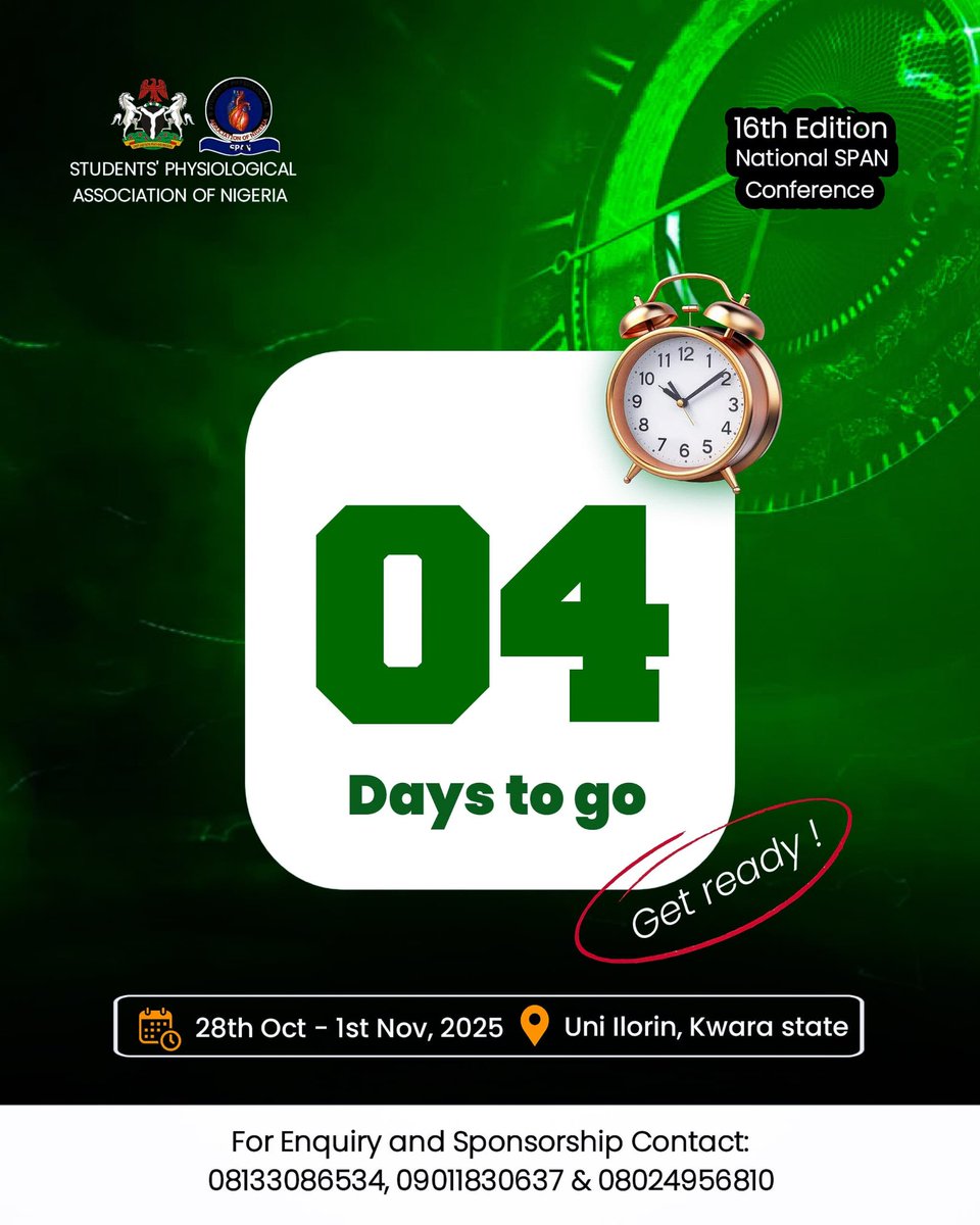 STUDENTS' PHYSIOLOGICAL ASSOCIATION OF NIGERIA tweet media