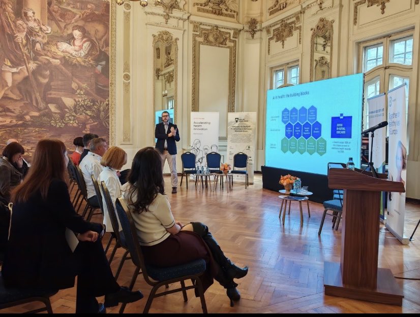 ZayaAI_PathDx's tweet image. A great and insightful experience at #BEHEALTH2025 – International Hybrid Event in Healthcare, in Bucharest and online!

Our CEO @CristianMogo_Dx joined the panel “Artificial Intelligence (AI) in Precision Medicine: Challenges and Opportunities” and share insights from our work…