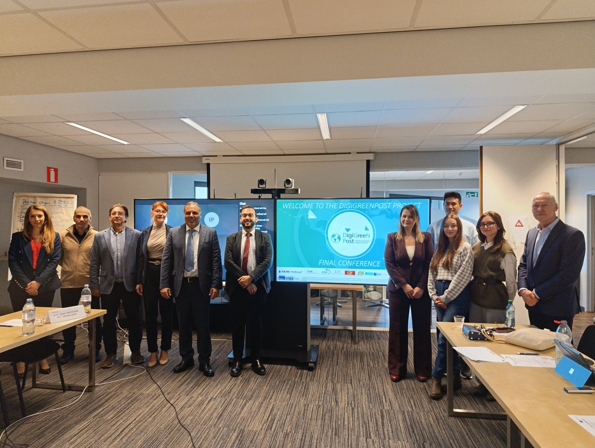 Celebrating a successful journey at #DigiGreeNPost Final Conference! From data security insights to future-ready skills training, the postal sector is set for a digital and environmentally responsible transformation across Europe. 🚀📦#PostalTransformation #Sustainability