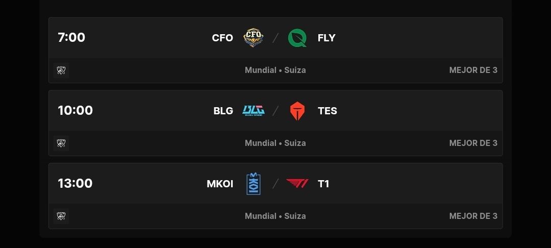 #Worlds2025

Última ronda de la fase suiza 

25 de octubre