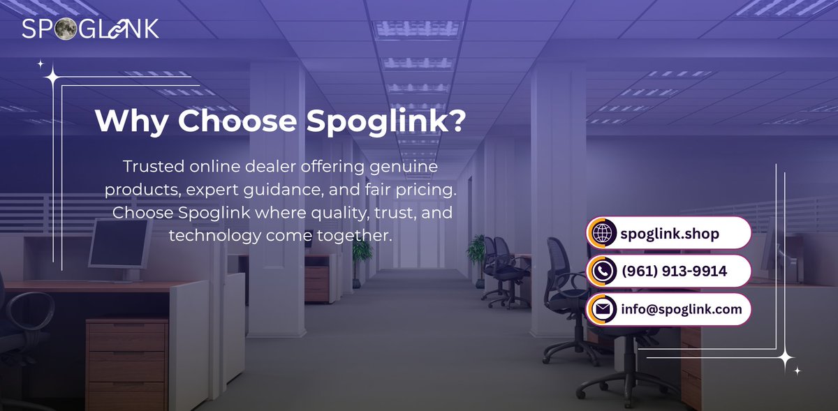 Spoglink's tweet image. Why Choose Spoglink?

Your trusted online dealer for genuine tech, expert guidance, and fair pricing.

Shop VoIP phones, networking, and office tech with confidence.

🛒 spoglink.shop 
📞 (961) 913-9914 
✉️ info@spoglink.com

#Spoglink #TechSolutions #VoIPPhones